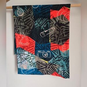 🎁 BUFF Multicolor Camping Theme Patterned Scarf